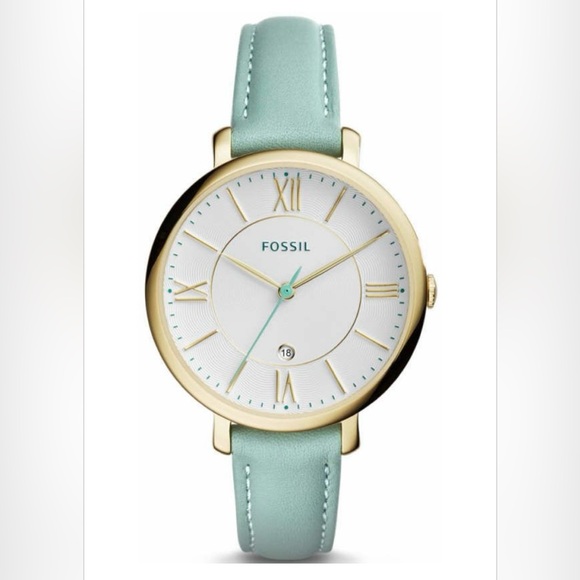 Fossil Jacqueline Mini Watch - Mint/Gold - Picture 1 of 7